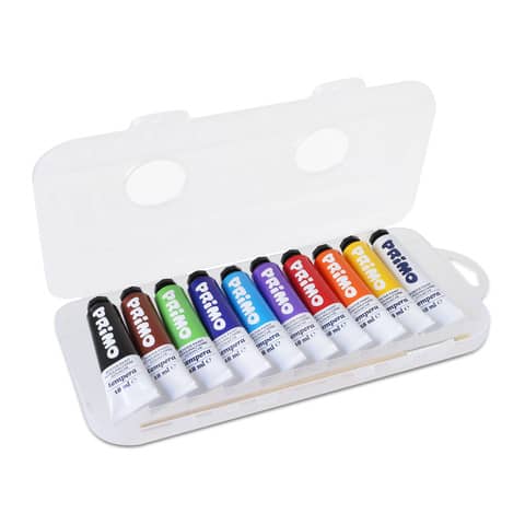 Colori a tempera Primo 18 ml conf. 10 - colori assortiti 744T10GAP